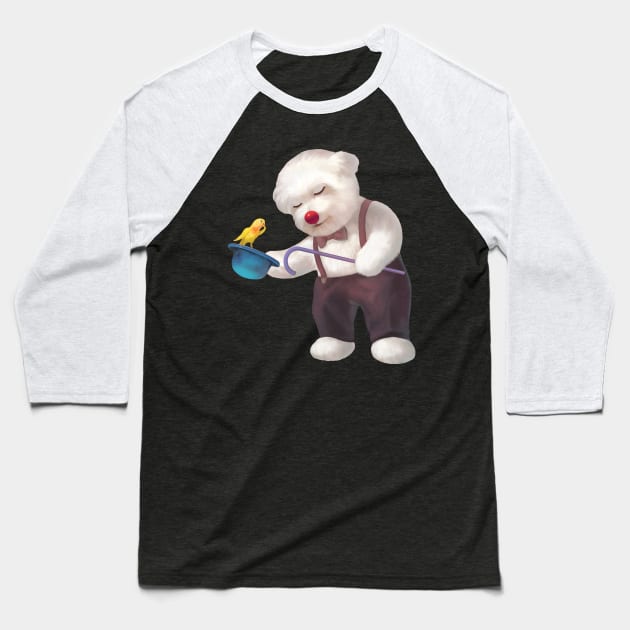 Cute dog performing magic trick Baseball T-Shirt by zkozkohi